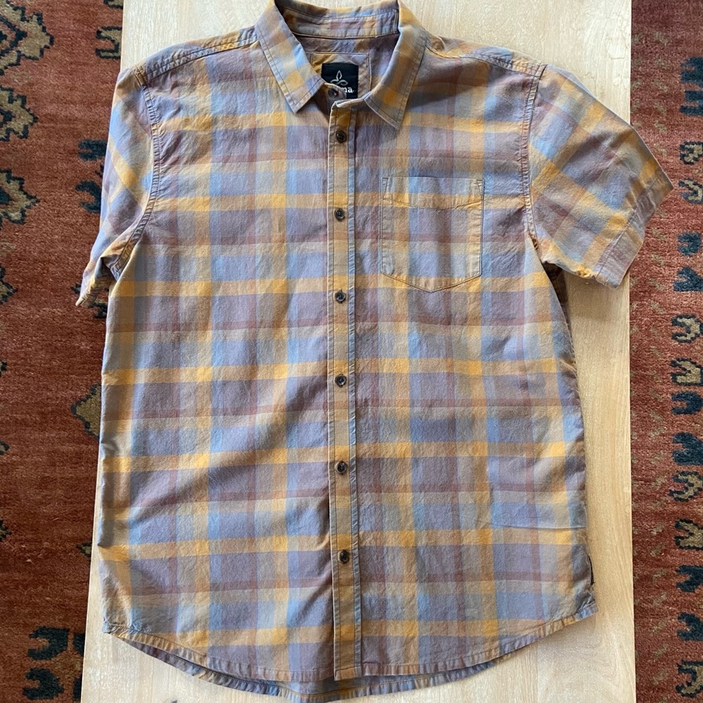 PRANA Men's Plaid Shirt Large *PRICE REDUCED* - Picture 1 of 8